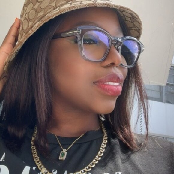 Tom Ford FT5961-B 052 Eyeglasses Havana 49mm Square Frame, Blue Light Block - Picture 3 of 10